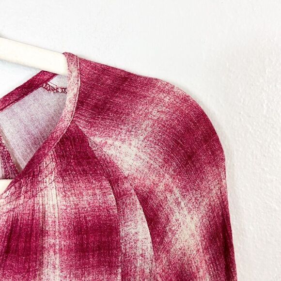 ANTHROPOLOGIE MAEVE Pink/Cream Long Sleeve Peasant Top Size XS - Picture 3 of 9